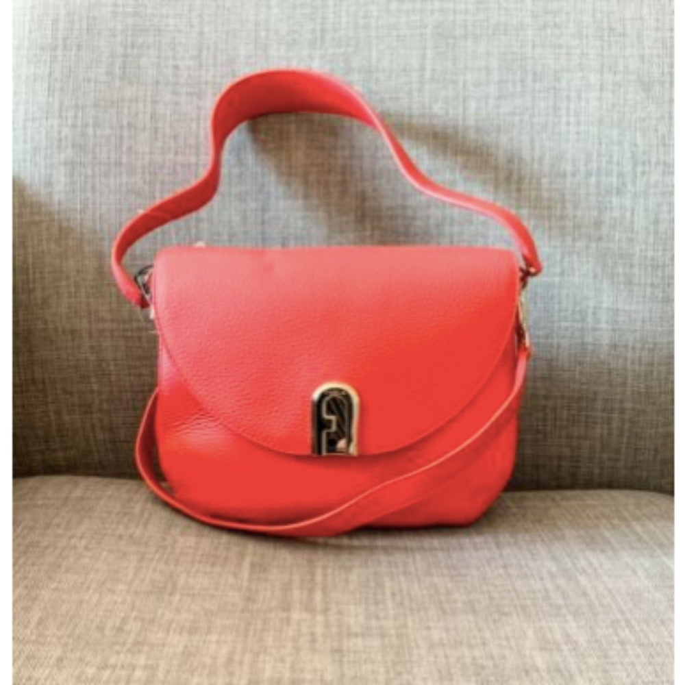 NWT Furla Sleek Fragola Leather Crossbody 1044969 - Picture 5 of 8